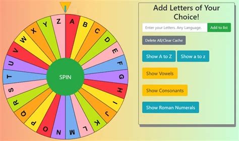 letter generator wheel
